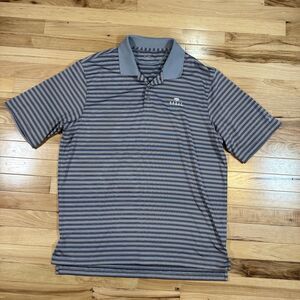 Under Armour Shirt Mens Large Black Gray Polo Loose Fit Heat Gear - Doral Logo